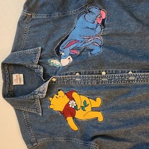 Disney Winnie the Pooh Denim Button Up Top
